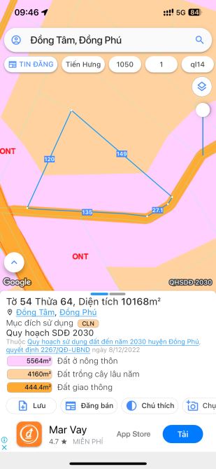 1 HA ĐỒNG TÂM CÓ 170M MẶT TIỀN BÊ TÔNG PHỦ HỒNG GIÁ 2.2 TỈ - 2