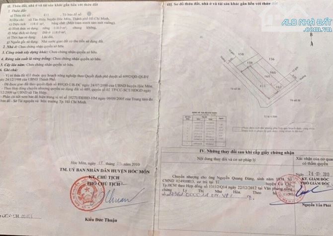 Cần bán Nhanh Căn nhà ở Tân Hiệp Hóc Môn 118m2 Sổ Hồng Riêng 715 triệu bao phí thuế - 6