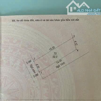 Chính chủ gửi bán DT 59m full thổ tại Chương Mỹ