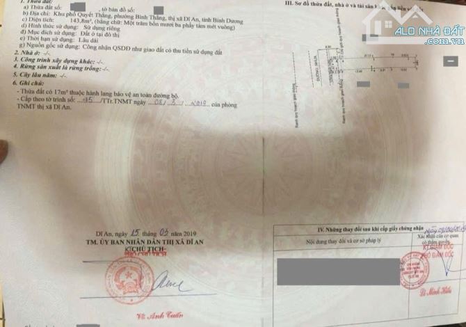 Đất gần ngã 3 Tân Vạn, phường Bình Thắng, Tp Dĩ An. 5,5 tỷ - 5