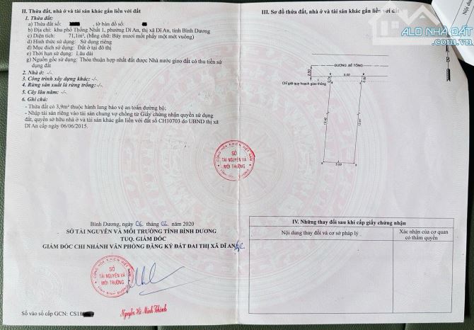 Nhà gần VinCom Dĩ An, phường Dĩ An, Tp Dĩ An 4,2 tỷ - 7