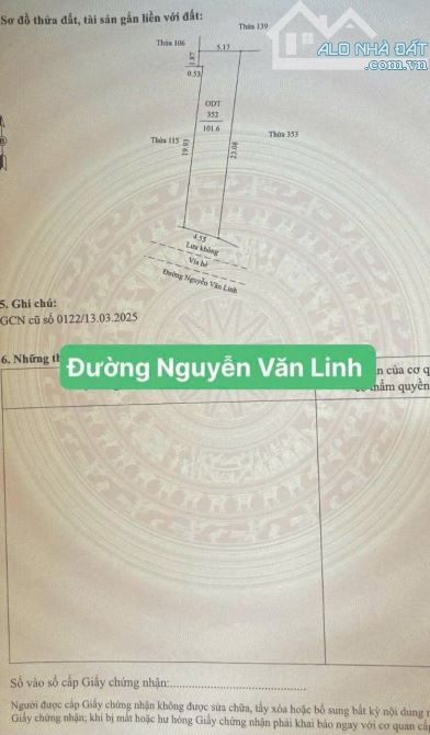 Cần bán mảnh đất mặt phố Nguyễn Văn Linh
