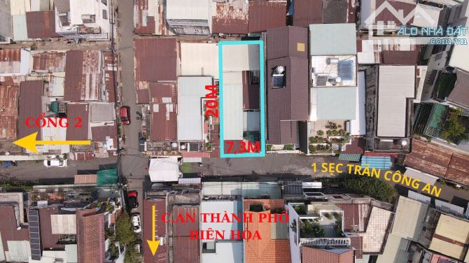 Bán nhà 1 Sẹc đường Trần Công An Gần Quảng Trường P.Trung Dũng ,Biên hoà 145m2 giá 7,4 tỷ - 1