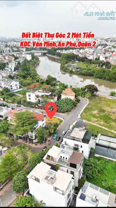 Bán Khuôn Đất Biệt Thự Đẹp 293m2(17mx18m) Góc 2 Mặt Tiền-KDC Văn Minh,An Phú,Quận 2 - 3