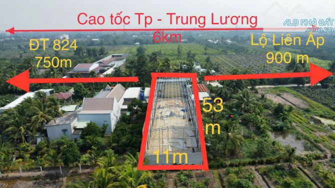 Nhà kho đường đan lộ ấp 8, xã Lương Hòa, Bến Lức, Long An dt 582 m2 giá 5 tỷ - 4