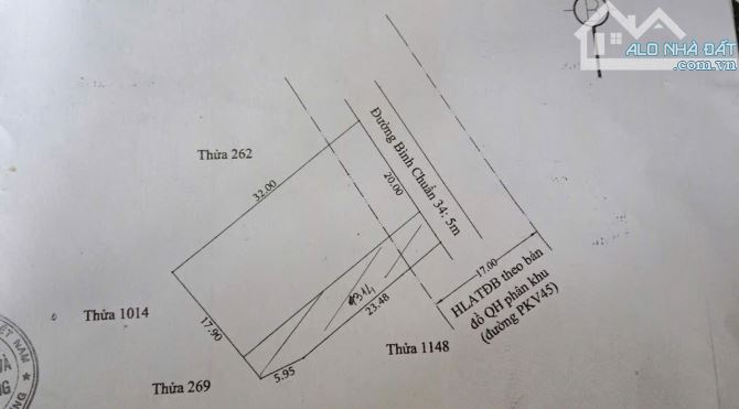 10ty5 Tl nhà cấp 4 452m2 15x30 MT đường Bình Chuẩn 34 P.Bình Chuẩn Tp Thuận An - 4