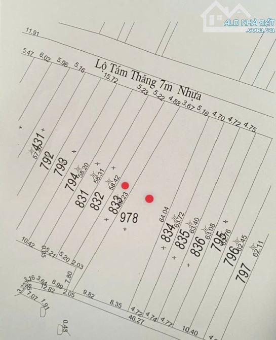 Đất đẹp, 1.110m2 ONT ộ nhựa Tám Thăng cạnh Quốc lộ 1A, Thạnh Đức, Bến Lức. Giá rẻ 5.8tr/m2