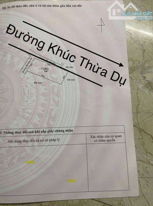 Cần bán mặt tiền đẹp Khúc Thừa Dụ, Huế Diện tích: 240m2 ngang 24m dài 10m.