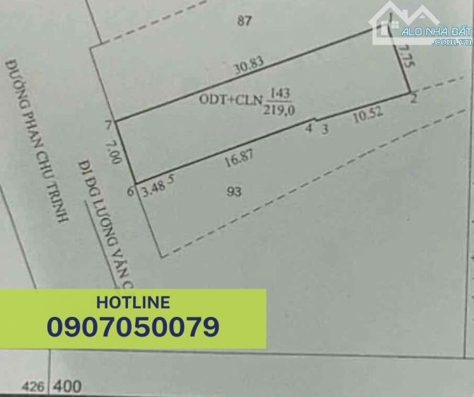 BÁN ĐẤT MẶT TIỀN PHAN CHU TRINH DT 219M2 (GIÁ CHỈ 22.5 TỶ) VUÔNG VỨC CÁCH BIỂN 500M