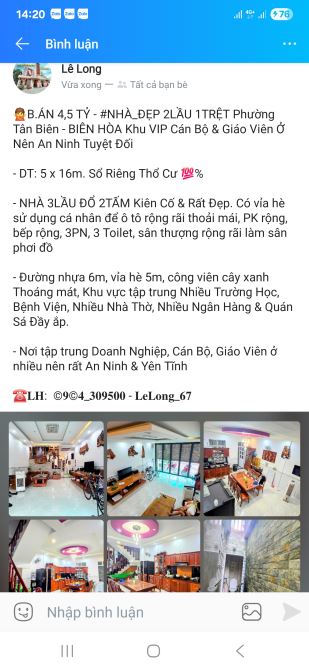 CĂN NHÀ_ĐẸP 3LẦU Khu VIP Có Nhiều Cán Bộ & Giáo Viên Ở Tại Trung Tâm Phường Tân Biên BH-ĐN - 14