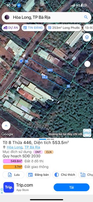 CẦN BÁN LÔ ĐẤT VƯỜN 553m² TẠI XÃ HÒA LONG, TP. BÀ RỊA - VŨNG TÀU - 2