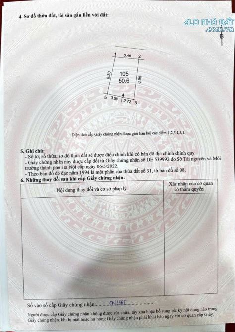 Bán đất Du Nội Mai Lâm, Đông Anh, 51m2 4 tỉ, ô tô vào nhà, hàng xóm Vinhomes Cổ Loa - 2
