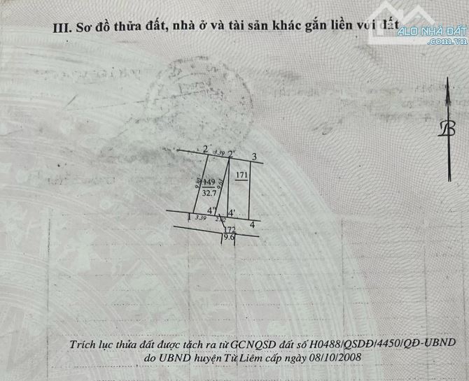 Bán đất thổ cư Tây Tựu, Bắc Từ Liêm, ô tô vào đất, gần trung tâm Hành chính quận! - 3