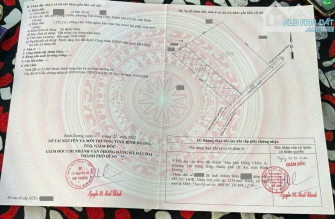 Đất rộng gần ngã tư Chiêu Liêu, phường Tân Đông Hiệp thành phố Dĩ An. 22,3 tỷ - 3