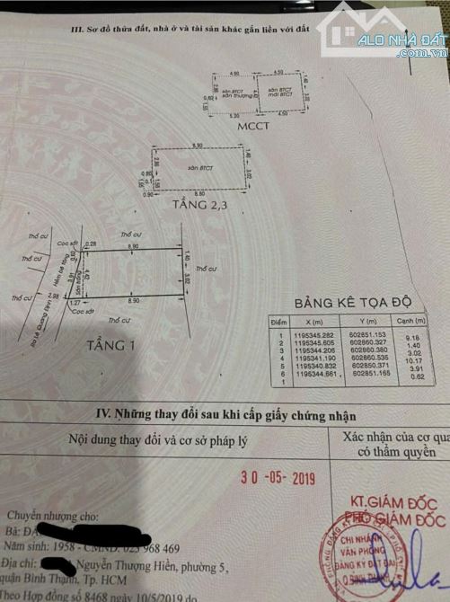 Bán Nhà  Mới Đẹp Ở Ngay + 3 Tầng Đường Lê Quang Định  (4.42 x 10m) + 3 phòng ngủ master - 4