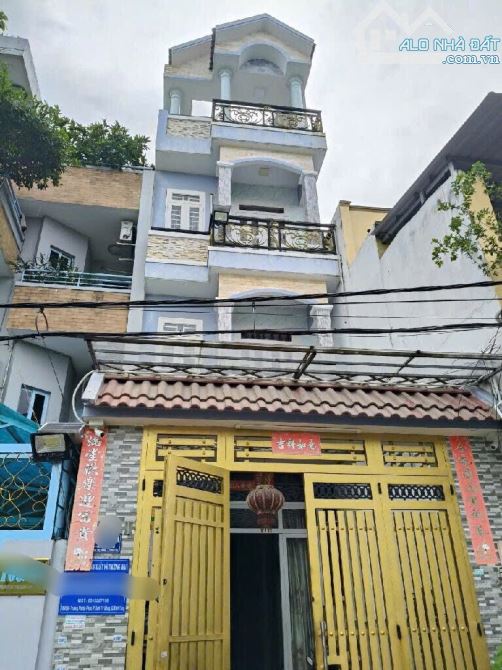 NHÀ ĐẸP Ở NGAY 4 TẦNG LUNG LINH - SỔ VUÔNG A4 - HẺM 7M XE TẢI VÔ TƯ GIÁ 7.99 TỶ TL - 7