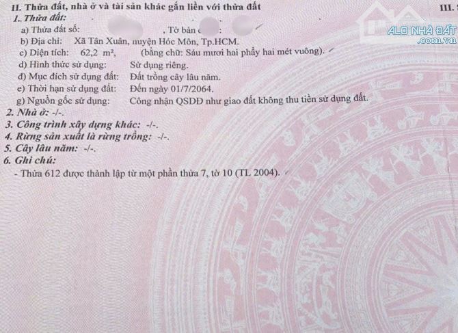 Thua Nợ Cần Bán nhanh Căn nhà 615triệu o Tô Ký tân Xuân Hóc Môn 62m2 Sổ Hồng Riêng - 7