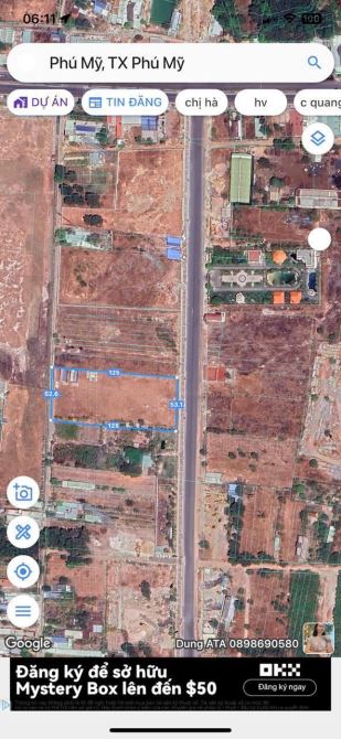 Cần Bán 6.642m2 đường S ( VÕ NGUYÊN GIÁP ) Thành Phố Phú Mỹ, Giá 25 tỷ thương lượng