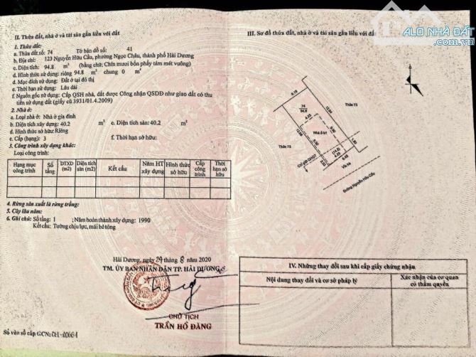 cần bán lô đất mặt phố Nguyễn Hữu Cầu, phường Ngọc Châu, thành phố Hải Dương
