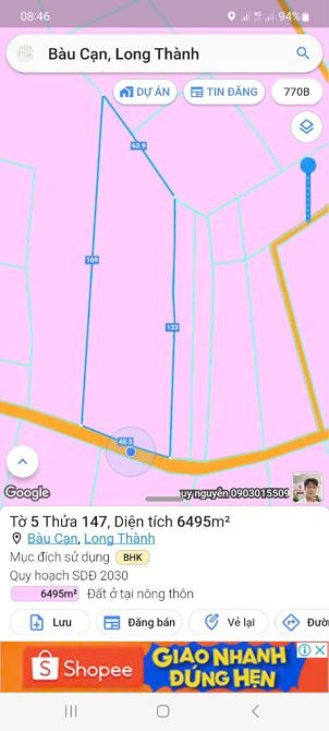 Bán gần 6 sào 5 bàu cạn màu hồng giá cực kì rẻ