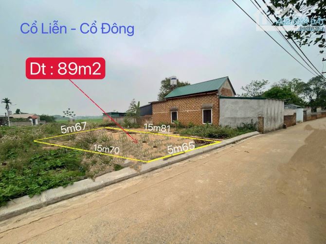 Bán đất Cổ Liễn, Cổ Đông, thị xã Sơn Tây, HN.  diện tích 89m, mt gần 6 m nở hậu nhẹ - 1