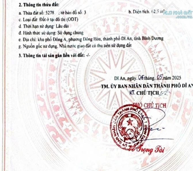 Đất khu tái định Đông Hoà C, Dĩ An, Bình Dương giáp QL 1K ngang 5m đường 10m - 3