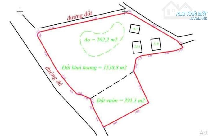 Đất Vân Hoà Ba Vì DT 2000m2_100m2 TC Mặt Tiền 80M Giá 6 Tỷ - 3