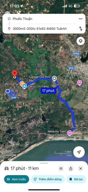Quá rẻ luôn 3000m2-200tc Lang dài gần QL55 giá chỉ 4tỷ650 - 4
