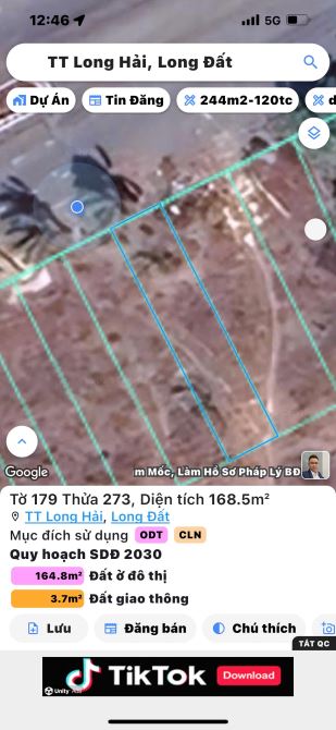 Cách bãi tắm Long Hải 1,5km 6x28m sẵn 73tc giá chỉ 3tỷ500 - 6