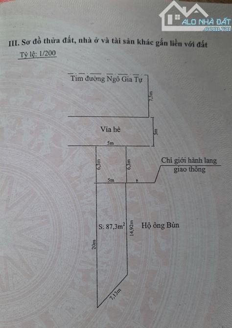 Bán đất mặt đường Ngô Gia Tự - Hải An - DT 87m - Mt 5m - Giá bán 105 triệu/m