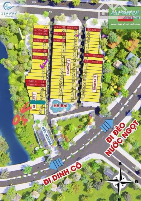 ✅Bán Đất Sát Biển Long Hải - Long Đất-BR-VT  khu Seaway   ✅DT: 5 dài 18 tc 70.