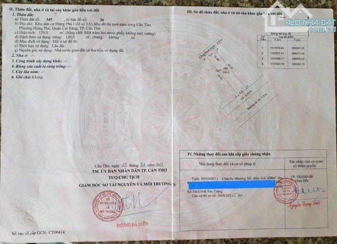 🏡 BÁN NỀN ĐƯỜNG B8 KDC HƯNG PHÚ - CÁI RĂNG - TP CẦN THƠ - 1