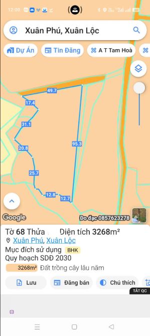 bán hơn 1,1 ha đất vườn bưởi Xuân Phú, Xuân Lộc cách lộ 1A 1km - 2