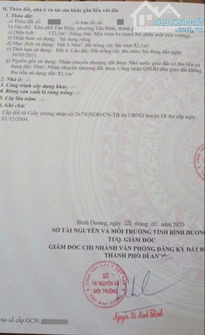 Đất gần khu Hố Lang, phường Tân Bình, thành phố Dĩ An.3,15 tỷ - 3