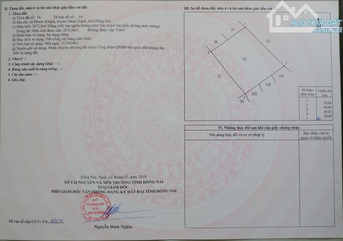 Bán 2072m đất CLN xã Phước Khánh, Nhơn Trạch, Đồng Nai - 4