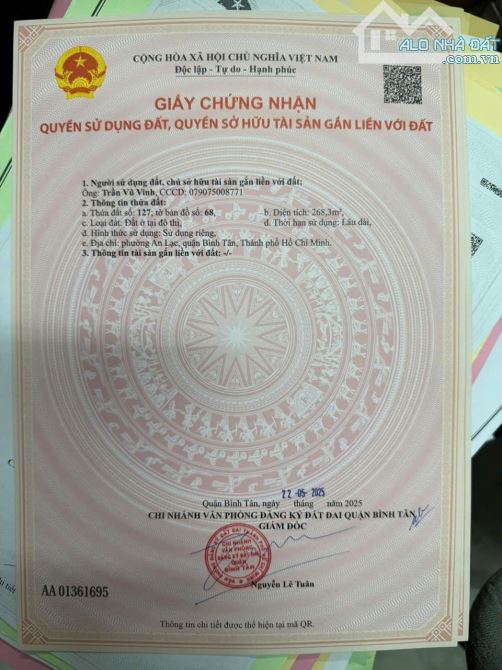 Bán đất mặt tiền đường 1A khu Nam Hùng Vương DT 468m2 Full thổ cư nở hậu 36m2 giá 46 tỷ TL - 5