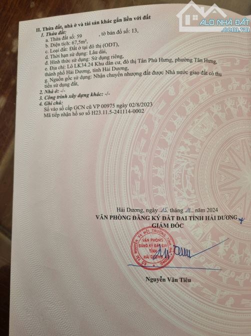 🏛️🏛️🏛️cần  bán nhanh lô bt thiên phú và Tân Phú hưng...TP Hải Dương  tỉnh Hải Dương