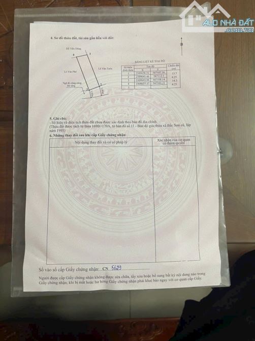 59m2 đất Bắc Sơn An Dương Hải Phòng đường 4m 1,19 tyt