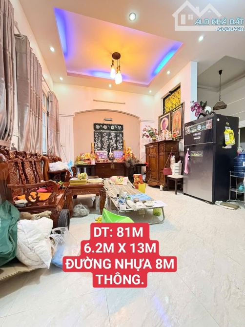 BÁN NHÀ BÀ ĐIỂM - 2 TẦNG 81M2 ( 6.2M X 13M) - ĐƯỜNG 8M THÔNG.
