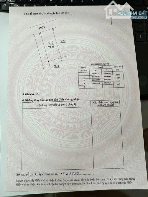 Cần bán đất đẹp vuông vắn sổ đỏ chính chủ