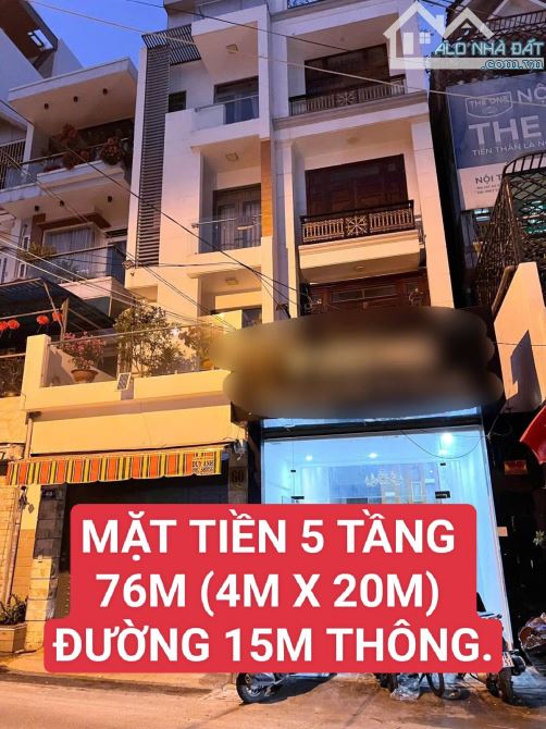 NHÀ MẶT TIỀN TRƯƠNG THỊ HOA Q12 - 5 TẦNG 75M2 - ĐƯỜNG 15M THÔNG.