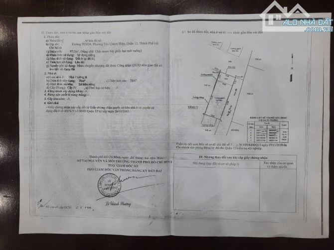 BÁN NHÀ CẤP 4 TÂN CHÁNH HIỆP 34 QUẬN 12 GIÁ RẺ 4.35 TỶ thương lượng.