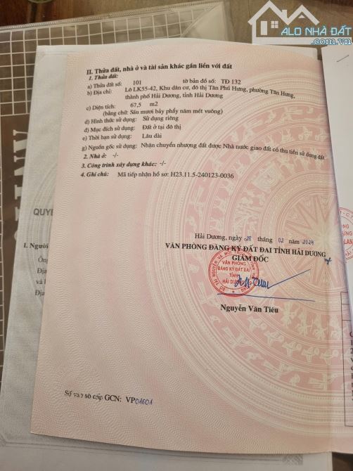 🏛️🏛️🏛️cần  bán nhanh lô bt thiên phú và Tân Phú hưng...TP Hải Dương  tỉnh Hải Dương - 1