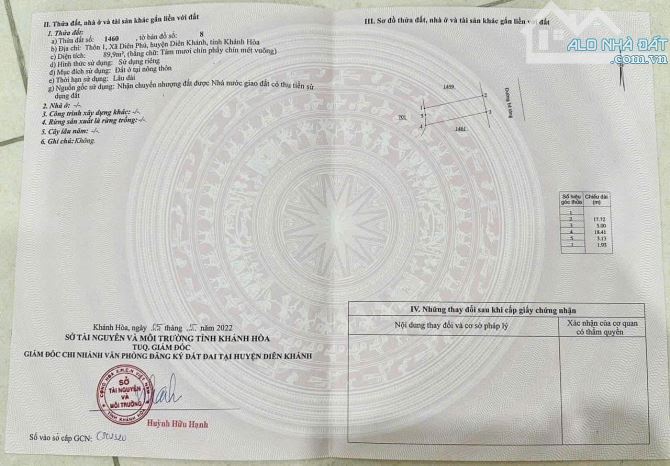 Diên Phú Thôn 1 Mặt Tiền Liên Xã 90m2 Đường 2 oto né nhau Giá đầu tư - 1