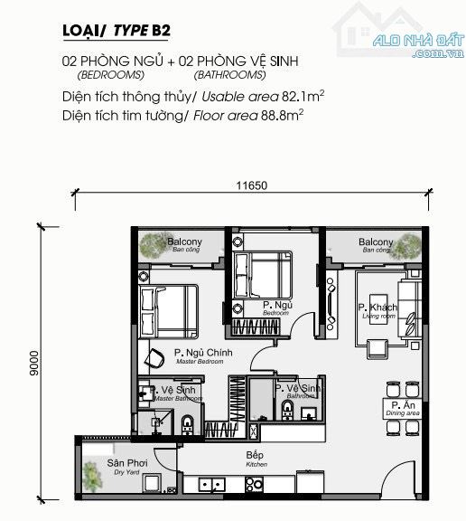 Cần cho thuê nhanh căn 2PN 2WC 88m2 khu Diamond Anata Plus_Celadon City kèm ô xe định danh - 1