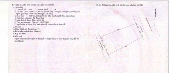 Bán lô đất biệt thự đường Đồng Khoa - Nam Hòa Xuân - 302,2m2 - 1