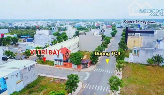 bán đất ngay góc 2 mặt tiền 8 mét diện tích 8,47x14,5m, sổ riêng giá 1 tỷ 950 còn tl - 1