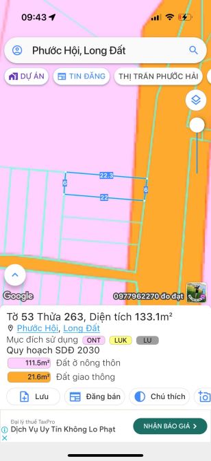 MẶT TIỀN NHỰA PHƯỚC HỘI - ĐẤT ĐỎ -BRVT 👉Cách biển Phước Hải chỉ 3km - 2