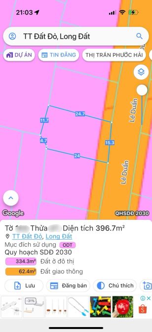 MẶT TIỀN ĐƯỜNG SỐ 3 – LÊ DUẨN – TT THỊ TRẤN ĐẤT ĐỎ- BRVT - 2