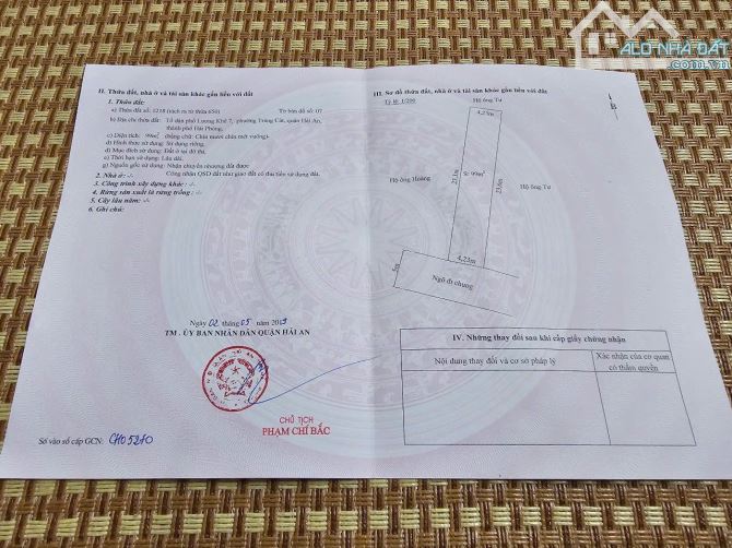 Bán đất tặng nhà cấp 4 mặt ngõ 216 Cát Linh, Tràng Cát 99m2 giá chỉ 24tr/m2 - 2